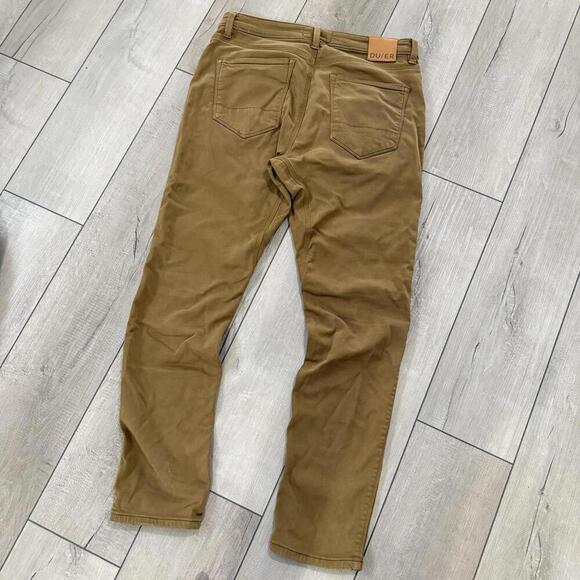 DU/ER N2X Slim Fit Stretch Pants 32x30 Brown Casual Travel Chinos Performance - Picture 2 of 10